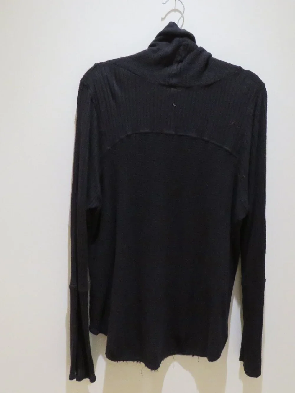 FREE PEOPLE WE THE FREE Kristina Drippy Thermal Cowl Neck in Black Boho